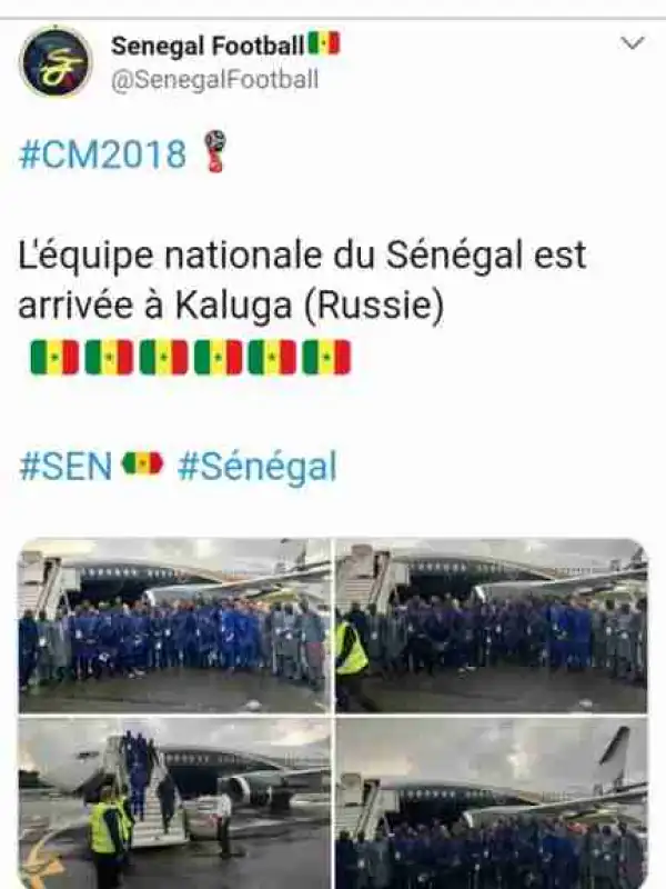 World Cup: Just Like Nigeria, Senegalese Players Storm Russia In Native Attires (Pics)